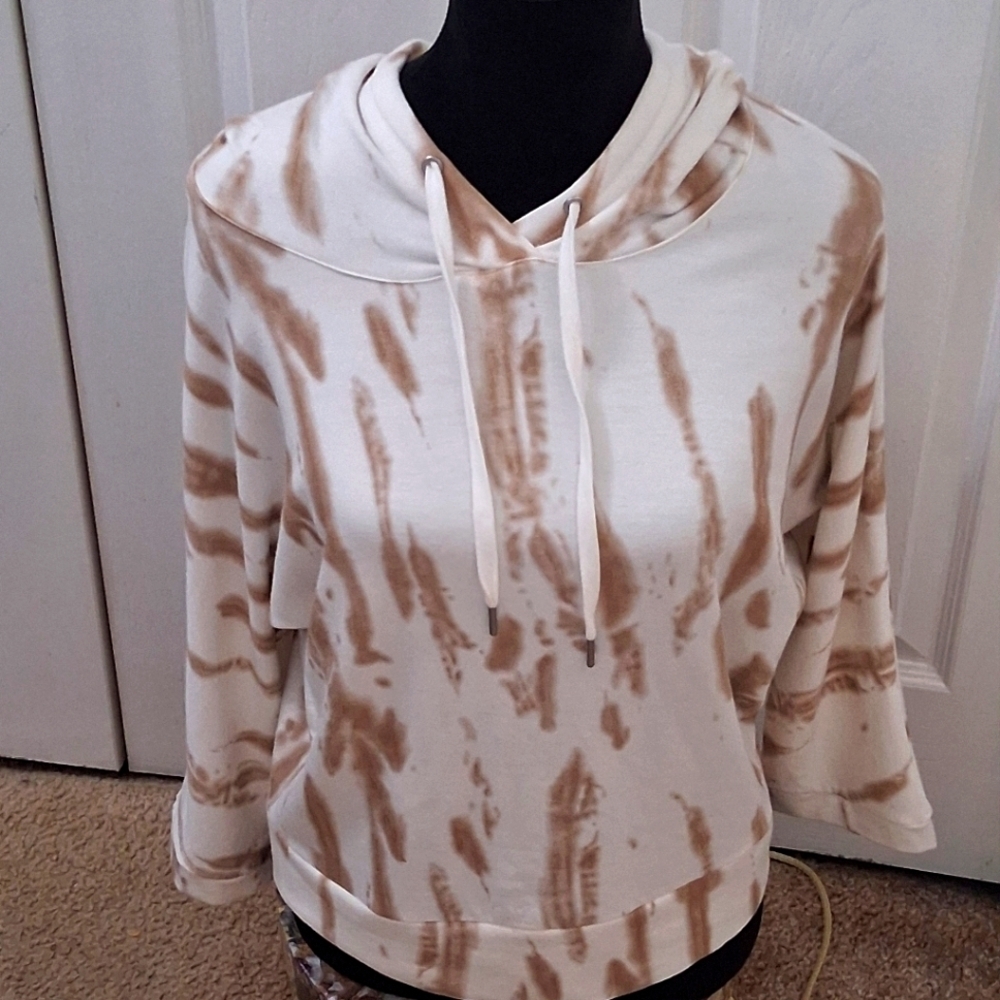 Rachel ZoeTie Dye Cropped Hoodie Size M